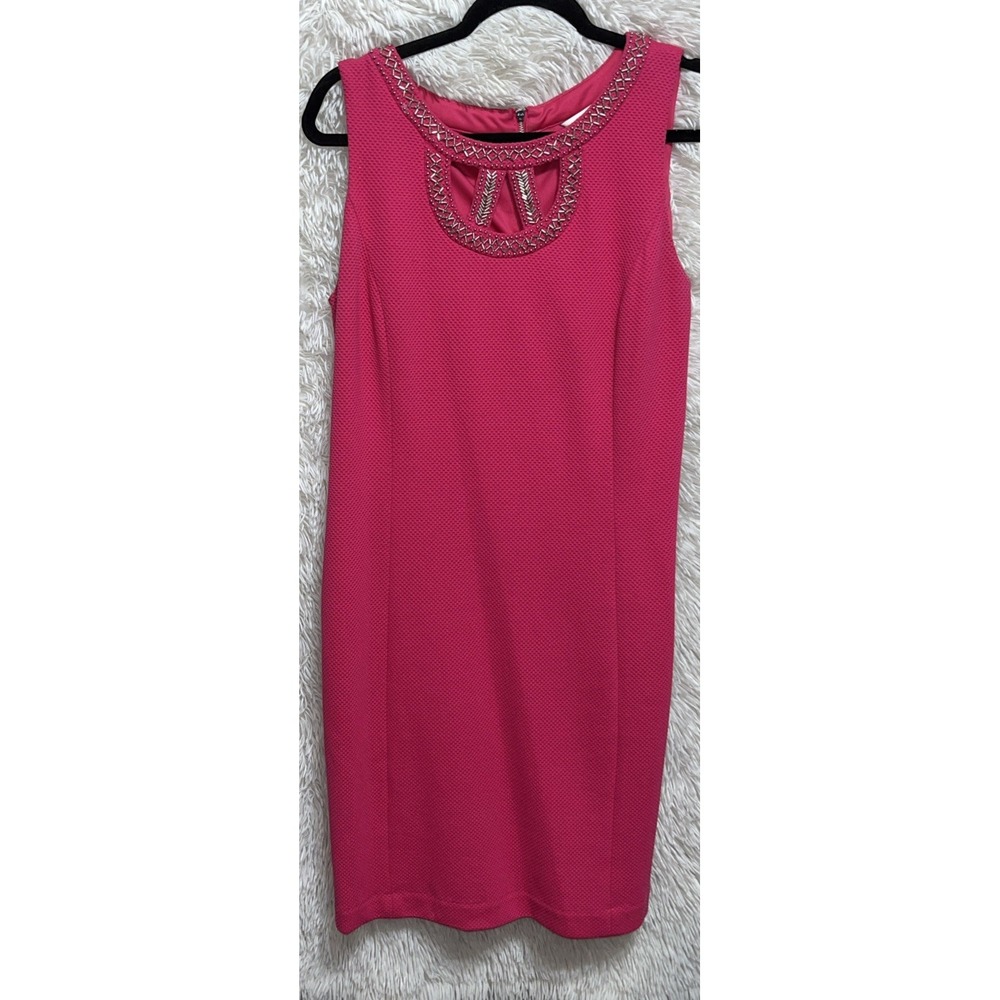 Peter Nygard Pink‎ Embellished Women's Dress Size 12 Casual Career - Picture 9 of 12